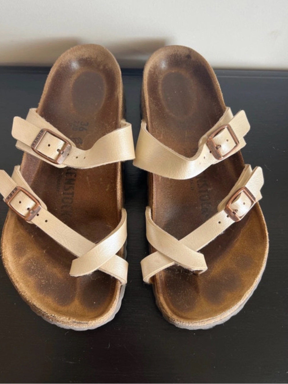 Birkenstock Kids Beige Double-Strap Buckle Sandals
